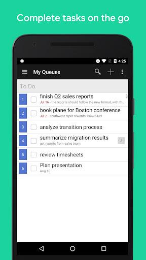 GQueues | Tasks & To-Do Lists - Image screenshot of android app