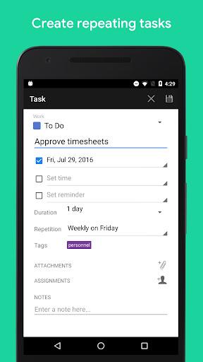 GQueues | Tasks & To-Do Lists - Image screenshot of android app
