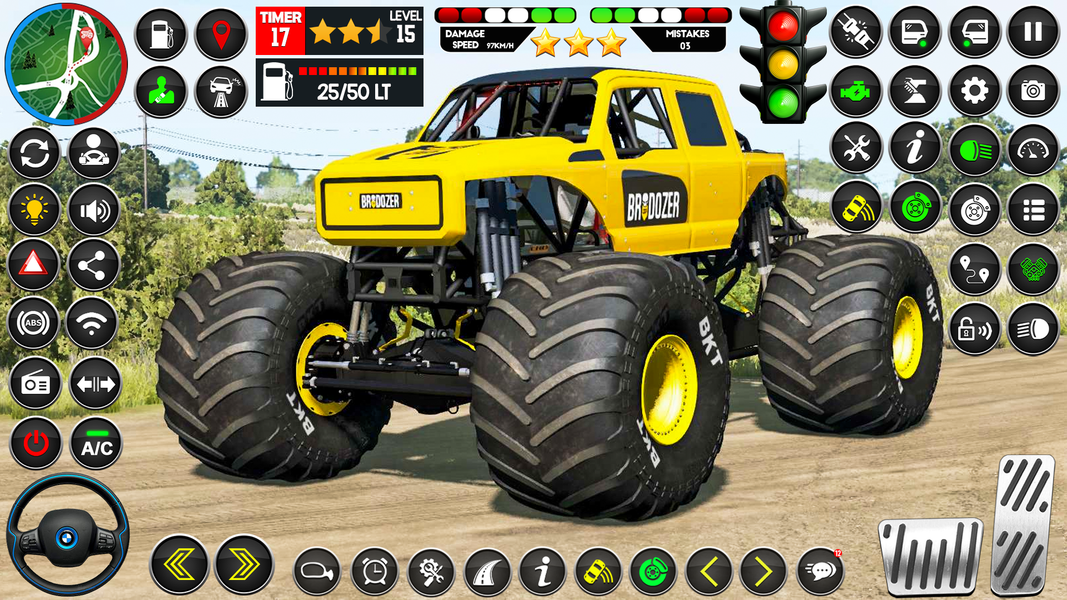 Real Monster Truck Game 3D - Gameplay image of android game