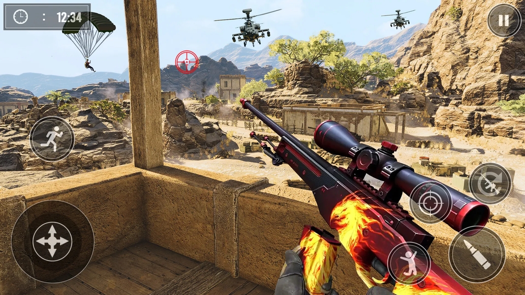 Sniper Game 3D Gun Shooting - Gameplay image of android game