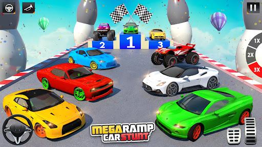Ramp Drive Car Games: 3D Stunt - Gameplay image of android game