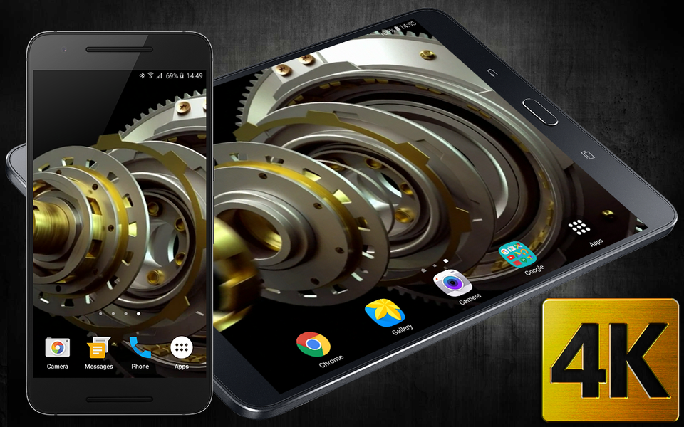 Gear 4K Live Wallpaper - Image screenshot of android app