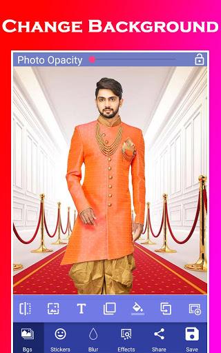Men sherwani suit photo editor - Image screenshot of android app
