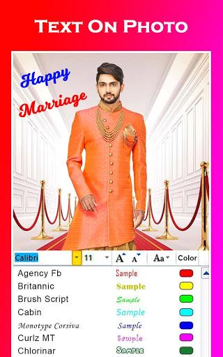 Men sherwani suit photo editor - Image screenshot of android app