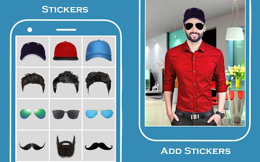 Men formal shirt photo suit - Image screenshot of android app