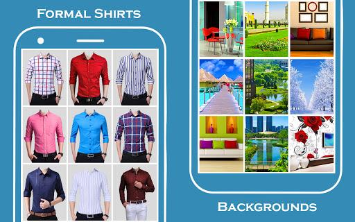Men formal shirt photo suit - Image screenshot of android app