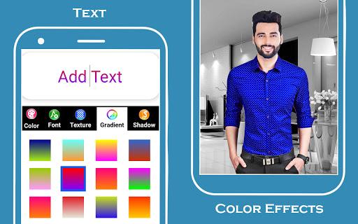 Men formal shirt photo suit - Image screenshot of android app
