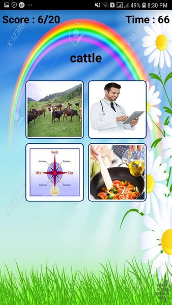 تست واژگان زبان انگلیسی هشتم - Image screenshot of android app