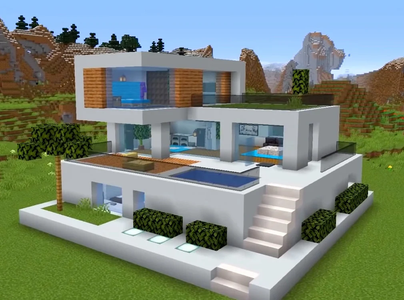 Compact and Pretty Modern House Minecraft Map