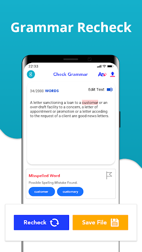 AI Grammar Checker:Spell Check - عکس برنامه موبایلی اندروید