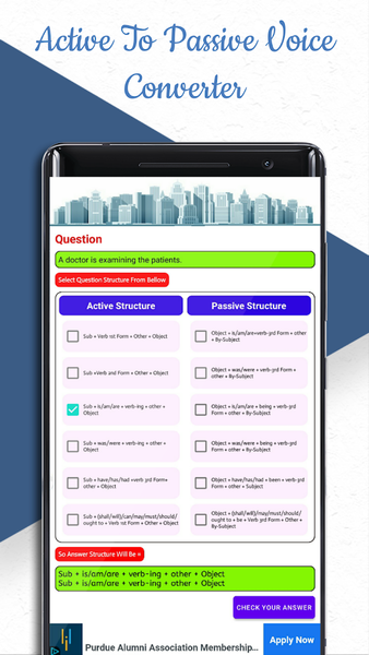 Active to passive voice conver - عکس برنامه موبایلی اندروید