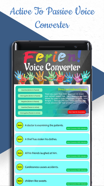 Active to passive voice conver - عکس برنامه موبایلی اندروید