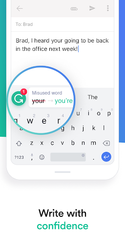 Grammarly-AI Writing Assistant - Image screenshot of android app