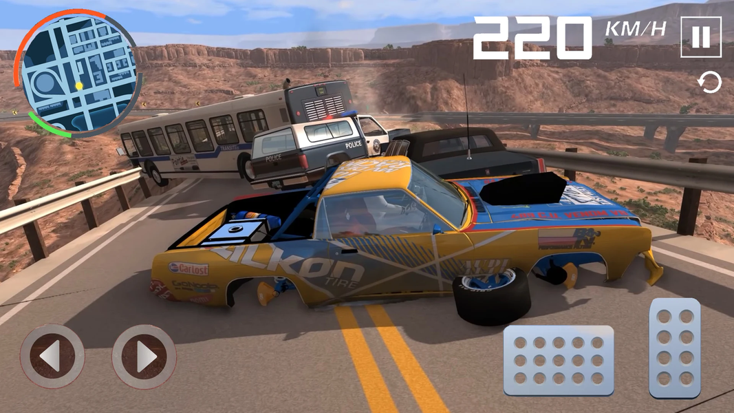 Grand Canyon Auto Crash Game - Gameplay image of android game
