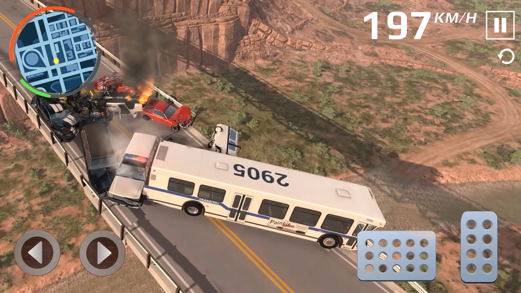 Grand Canyon Auto Crash Game - Gameplay image of android game