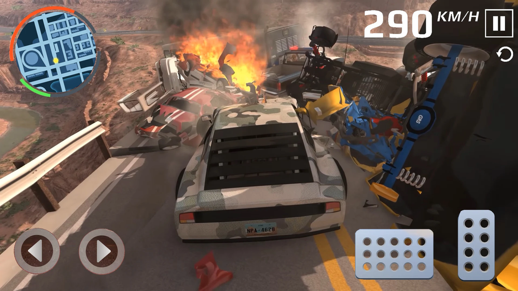 Grand Canyon Auto Crash Game - Gameplay image of android game