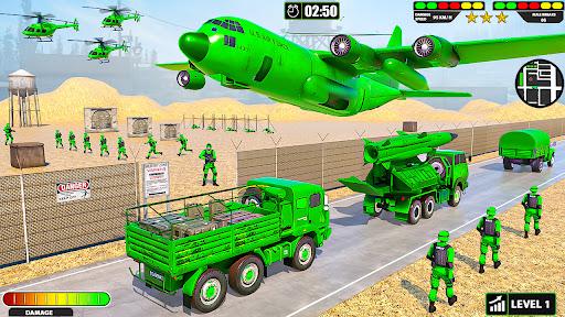 Army Vehicle Transporter Truck - Gameplay image of android game