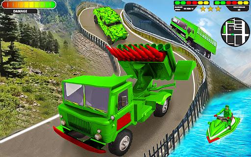 Army Vehicle Transporter Truck - Gameplay image of android game