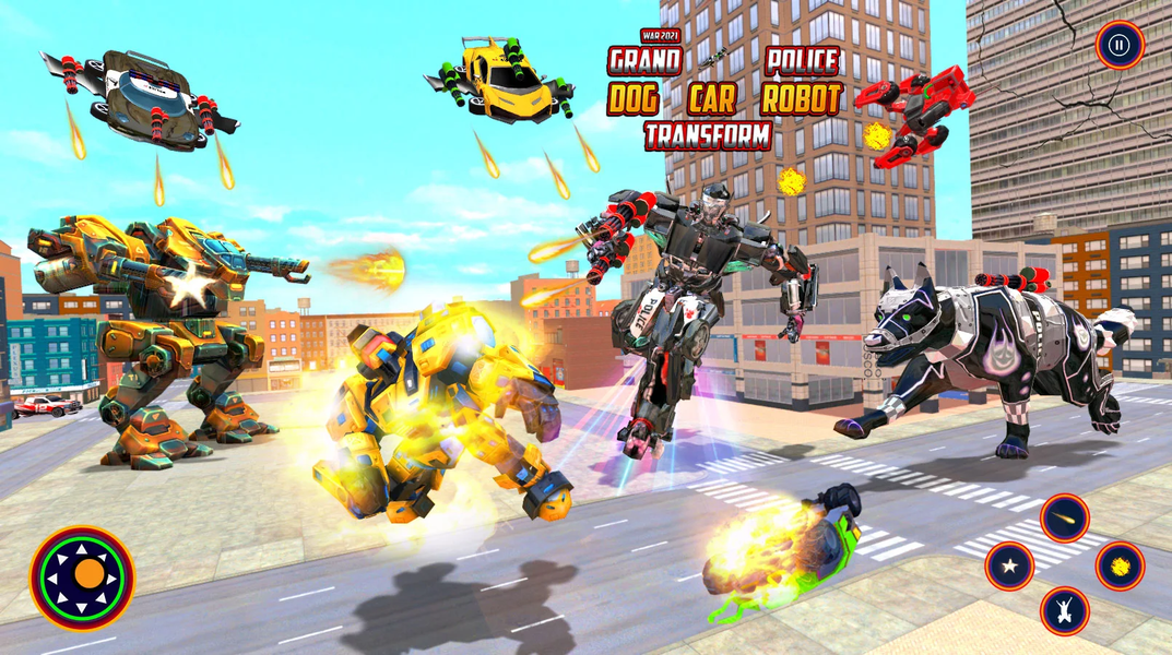 Police Dog Robot Transform Gam - Gameplay image of android game