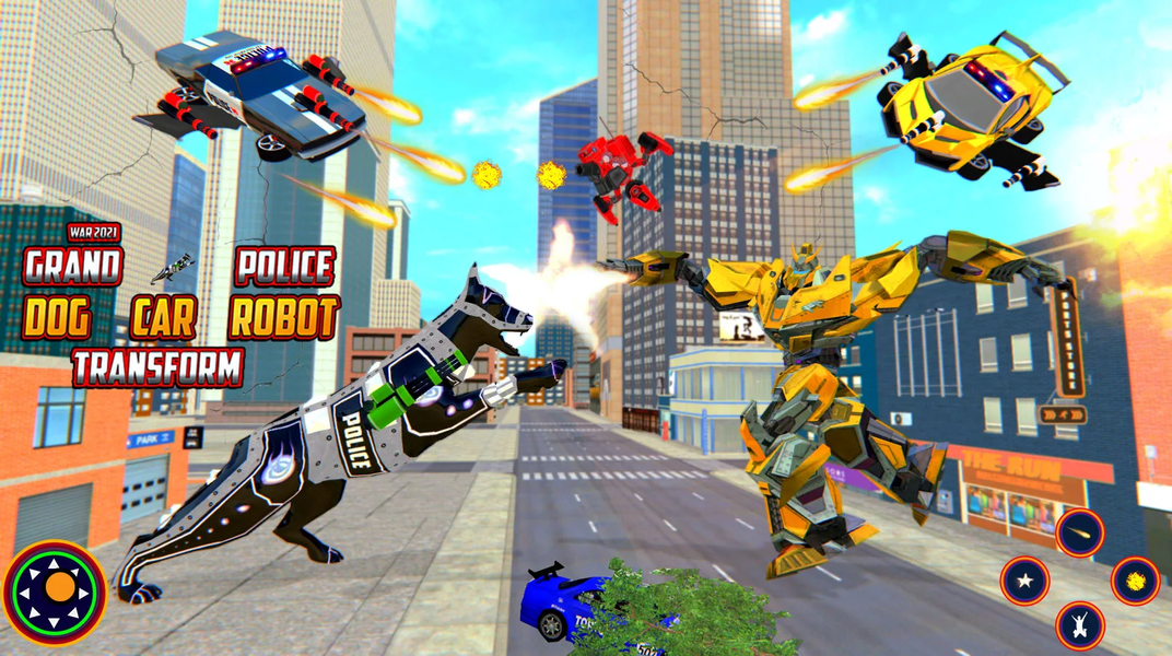 Police Dog Robot Transform Gam - Gameplay image of android game