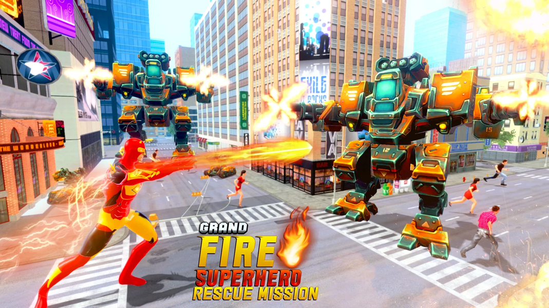 Fire Superhero: Ice Hero Games - Gameplay image of android game