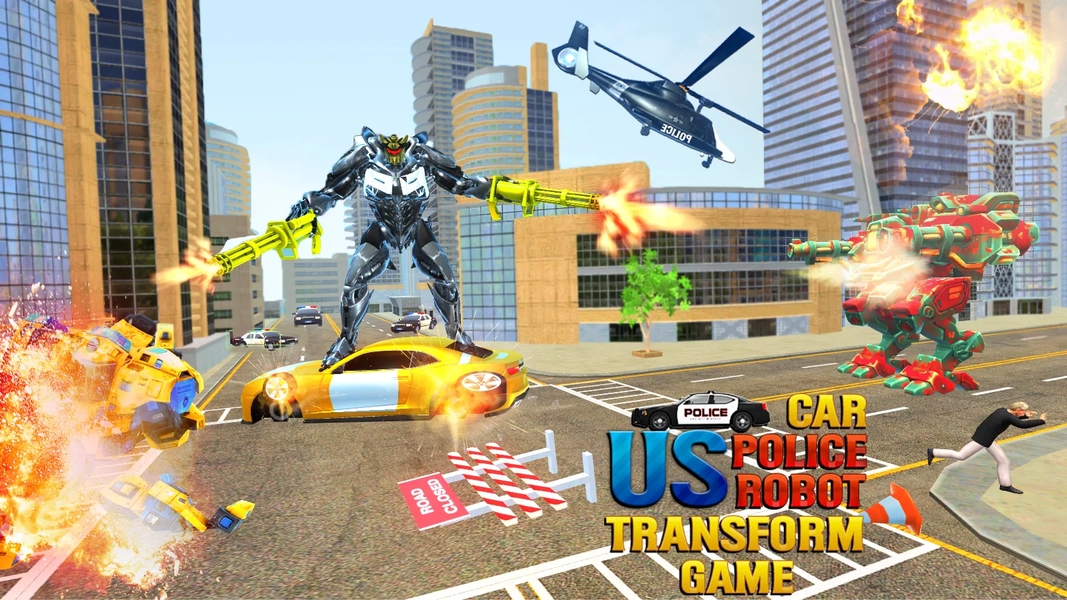 Multi Police Robot Transform - Gameplay image of android game