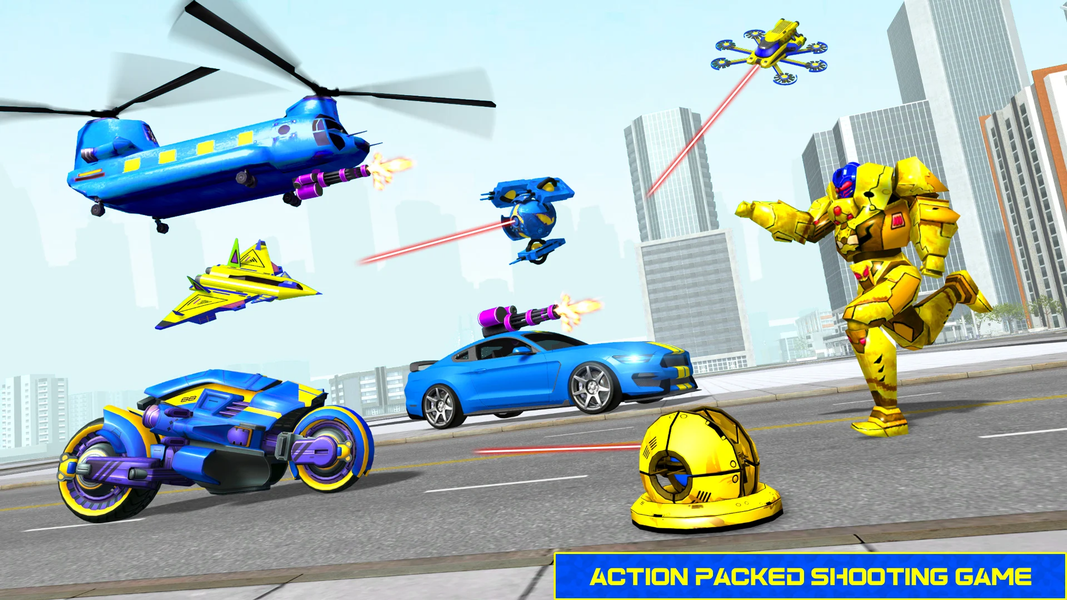 Police Cargo Plane Robot Fight - Gameplay image of android game