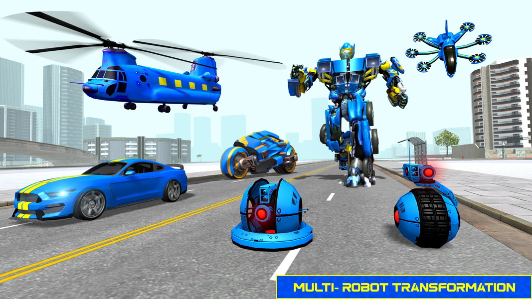 Police Cargo Plane Robot Fight - Gameplay image of android game