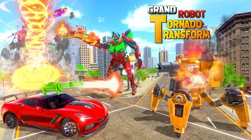 Tornado Robot Car: Robot Games - Gameplay image of android game