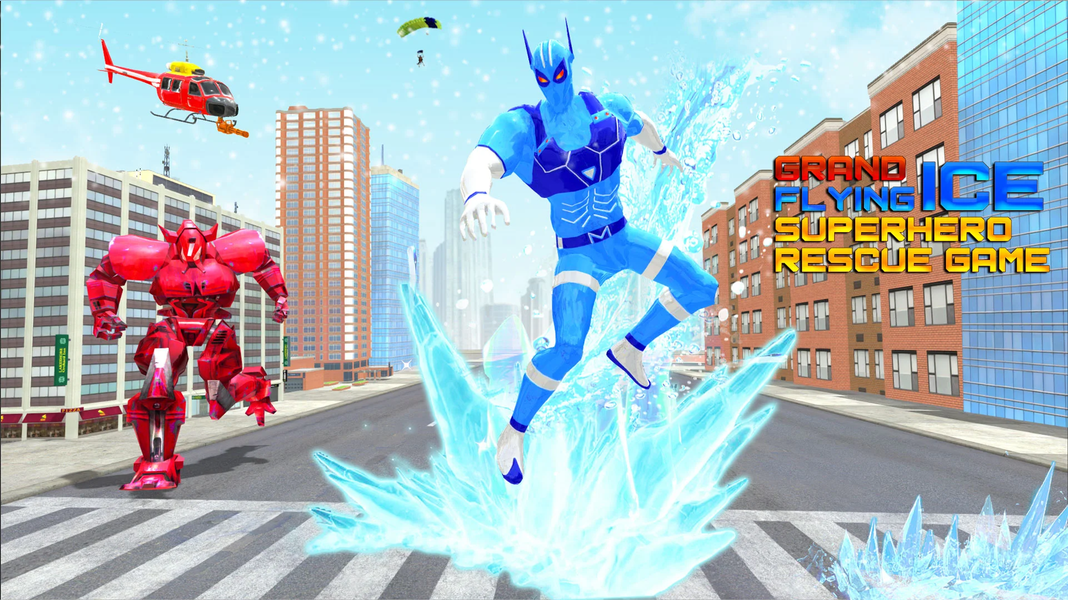 Ice Robot Hero Fire Hero Games - Gameplay image of android game