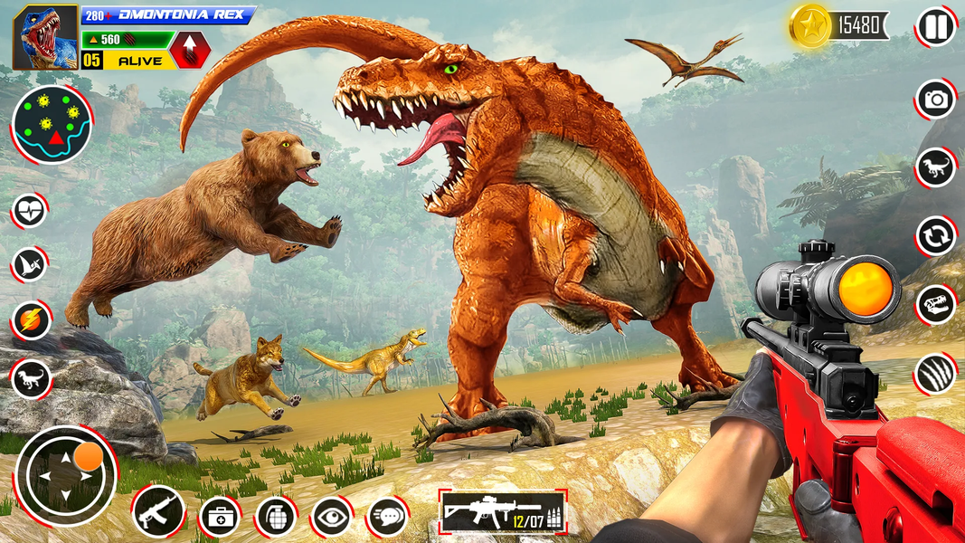 Wild Dinosaur Hunting Gun Game - عکس بازی موبایلی اندروید