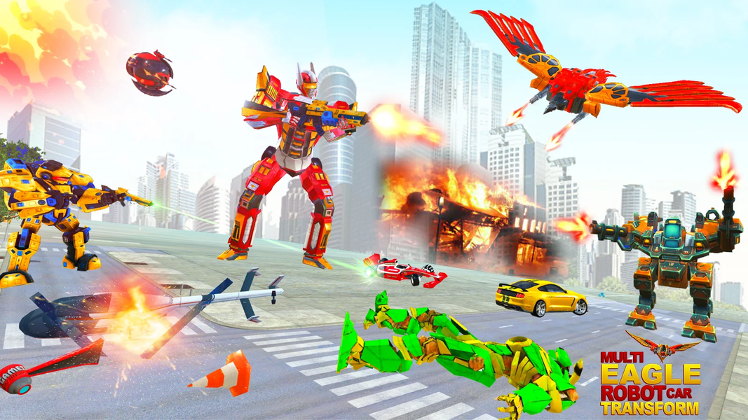 Multi Robot Eagle Transform - Gameplay image of android game