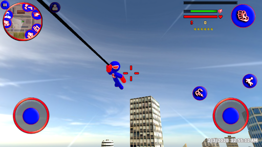 Superhero Stickman Rope hero Gangster Mafia - Image screenshot of android app