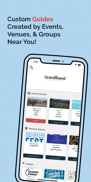 Grandstand - Events & Guides - عکس برنامه موبایلی اندروید