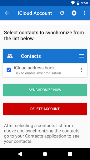 Sync for iCloud Contacts - Image screenshot of android app