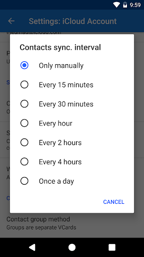 SyncCloud for iContacts - Image screenshot of android app