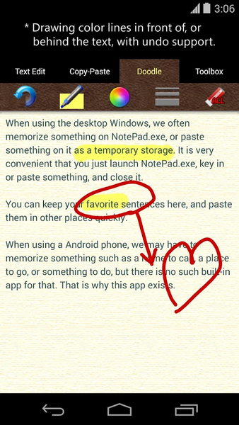 Just Notepad for Android - عکس برنامه موبایلی اندروید
