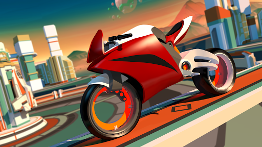 Gravity Rider: Space Bike Race - Gameplay image of android game