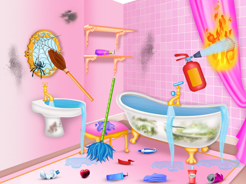 Princess house cleaning advent - عکس بازی موبایلی اندروید