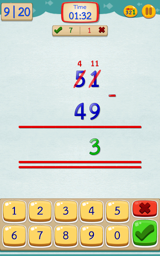 Math Fast Plus and Minus - Gameplay image of android game