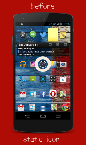 Live Clock Shortcut - Image screenshot of android app