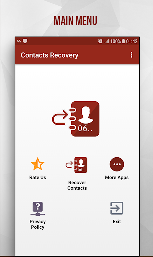 Recover Deleted Contacts - عکس برنامه موبایلی اندروید