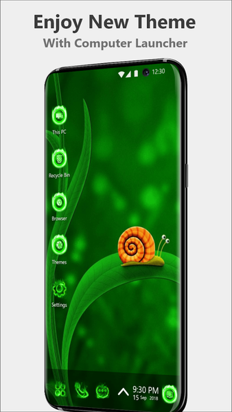 Neon Green Theme For  Launcher - عکس برنامه موبایلی اندروید