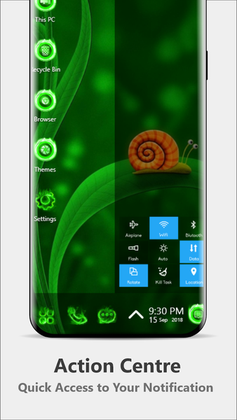 Neon Green Theme For  Launcher - عکس برنامه موبایلی اندروید