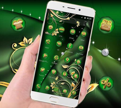 Green Gold Luxury Business Theme - Image screenshot of android app