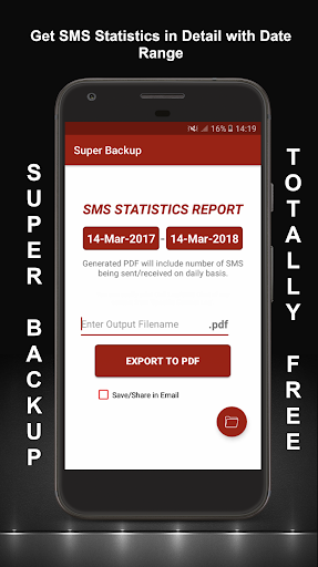 Super SMS Call Contacts Backup - Image screenshot of android app