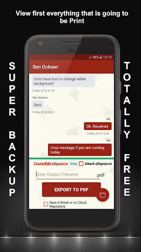 Super SMS Call Contacts Backup - Image screenshot of android app