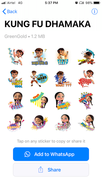 Chhota Bheem WAStickers - عکس برنامه موبایلی اندروید