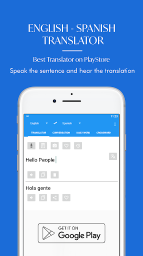Spanish English Translator-Tra - عکس برنامه موبایلی اندروید