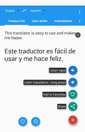 Spanish English Translator-Tra - Image screenshot of android app